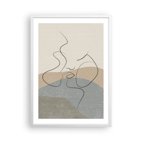 Affiche dans un cadre blanc - Poster - Comme un coup de pinceau - 50x70 cm