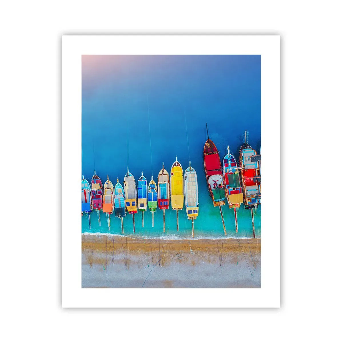 Affiche - Poster - Une vue à vol d'oiseau - 40x50 cm