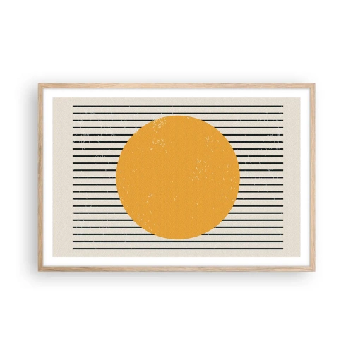 Affiche dans un chêne clair - Poster - Le pouvoir de la simplicité - 91x61 cm