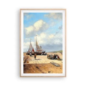 Affiche dans un chêne clair - Poster - Après une capture réussie - 61x91 cm