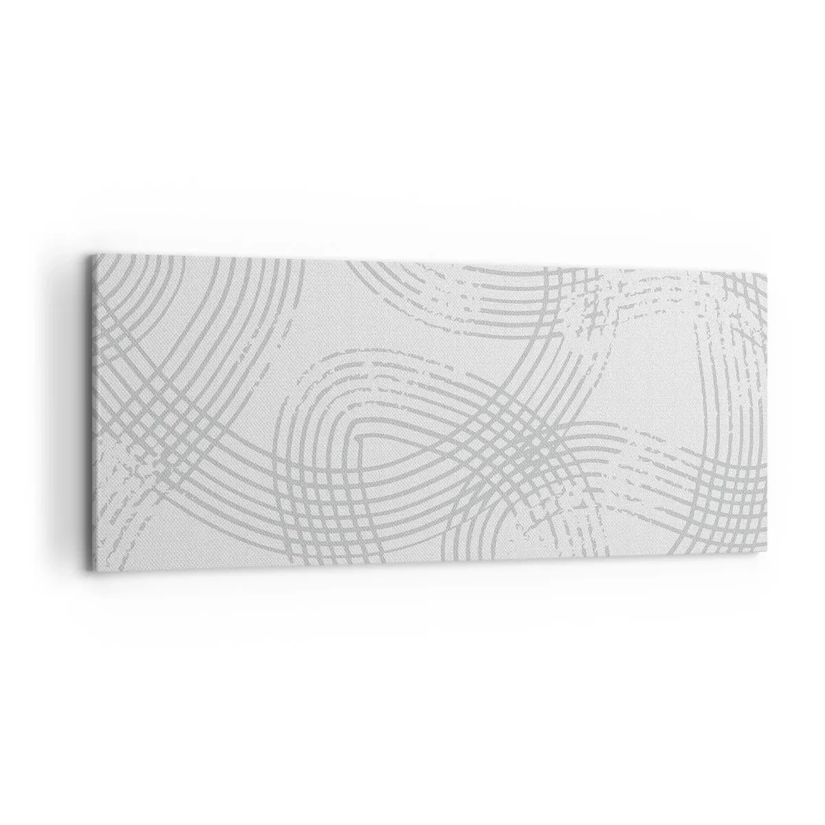 Impression sur toile - Image sur toile - Un motif subtil avec des lignes entrelacées dans des tons clairs - 120x50cm - Il n'y a pas de chemin droit - Décoration murale moderne pour le salon et la chambre ARTTOR