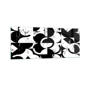 Impression sur verre - Image sur verre - Le blanc est blanc et le noir est noir - 100x40 cm