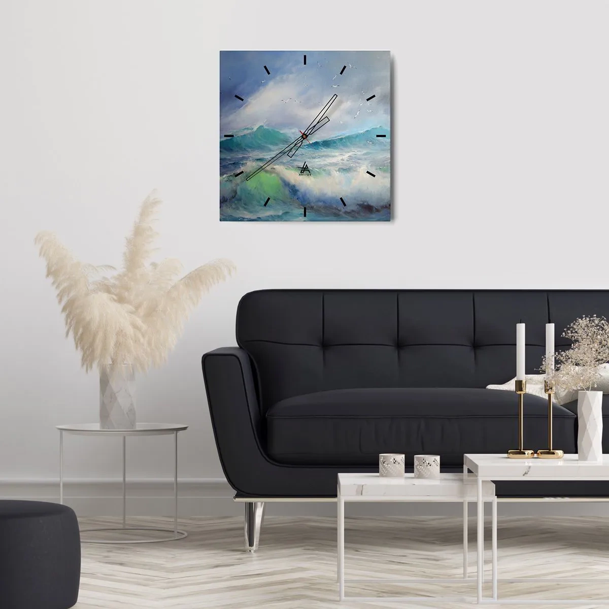 Horloge murale - Pendule murale - "Le tourbillon hurlait de triomphe..." - 40x40 cm