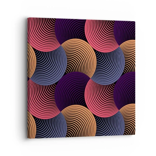 Impression sur toile - Image sur toile - Dans un rythme circulaire - 30x30 cm