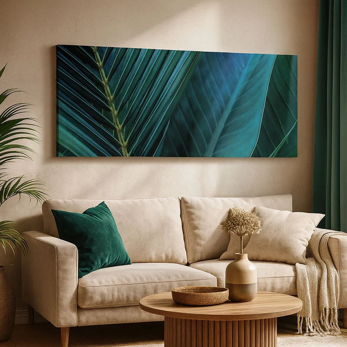 Impression sur toile - Image sur toile - L'anatomie du vert - 100x40 cm