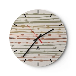 Horloge murale - Pendule murale - Notation musicale des couleurs - 40x40 cm