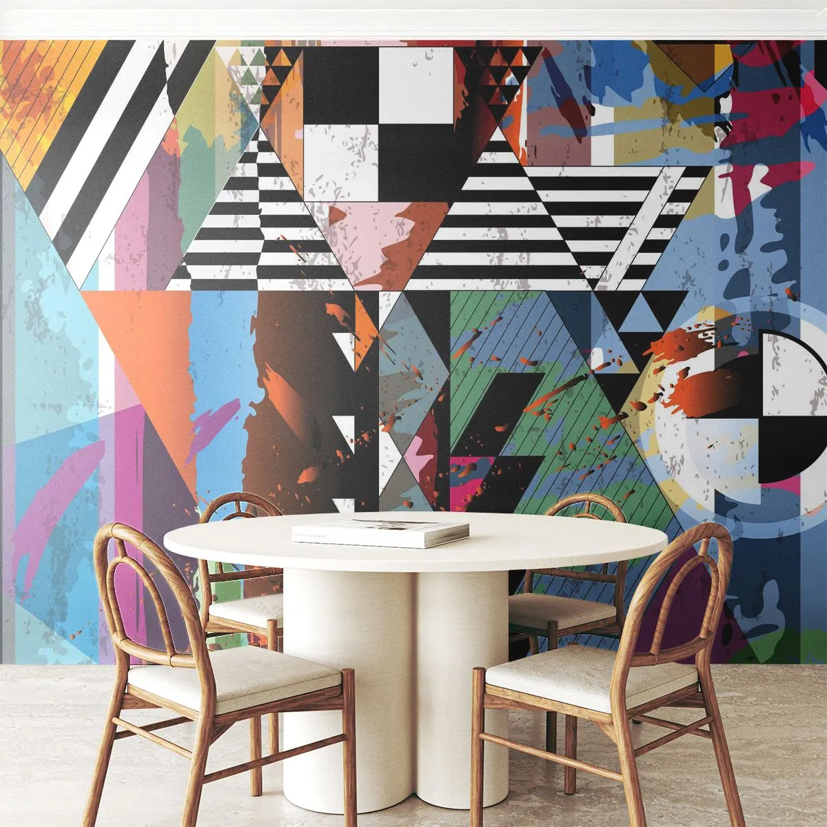 Papier Peint Photo Premium Canvas - Géométrique et organique - Abstraction, Morceau, Art moderne - 350x256 cm