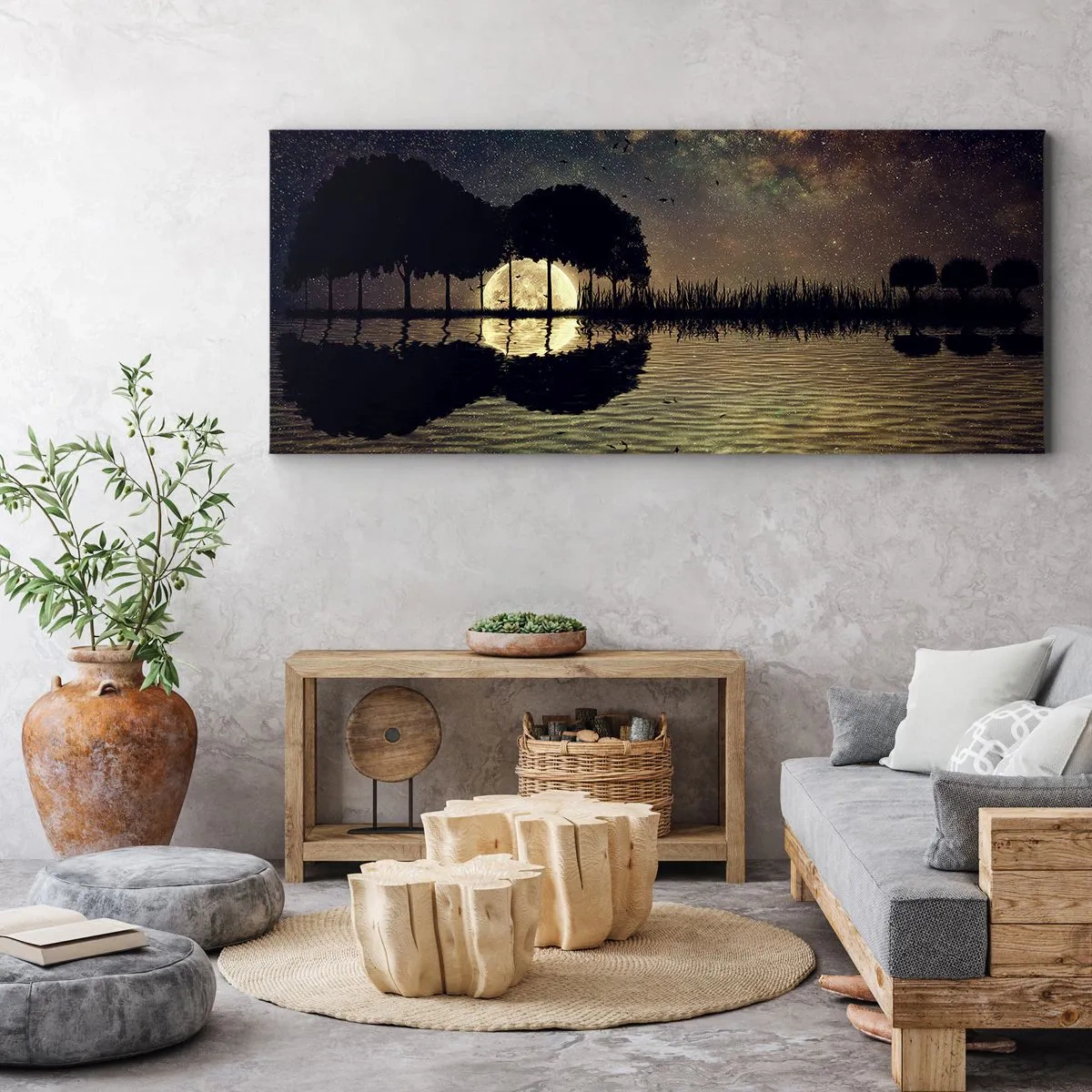 Impression sur toile - Image sur toile - Nuit au bout du monde - 100x40 cm