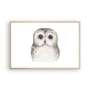 Affiche dans un chêne clair - Poster - Regarde-moi dans les yeux - 91x61 cm