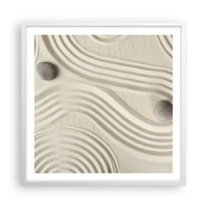 Affiche dans un cadre blanc - Poster - Touche de chaleur - 60x60 cm