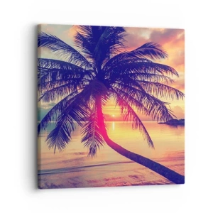 Impression sur toile - Image sur toile - Soirée sous les palmiers - 30x30 cm