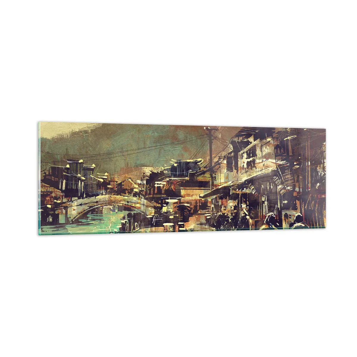 Impression sur verre - Image sur verre - La vie comme une richesse de gris - 90x30 cm