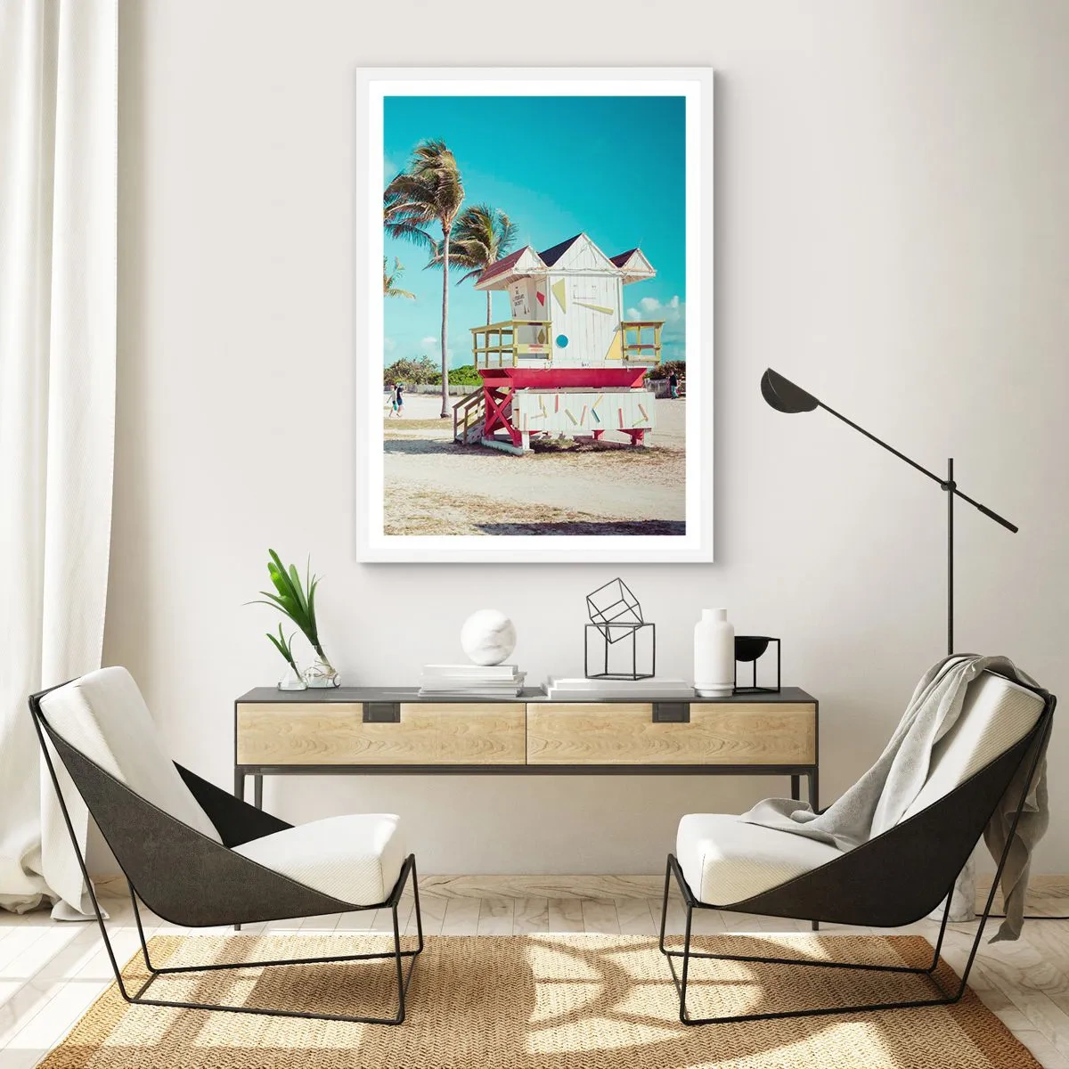Affiche dans un cadre blanc - Poster - Une belle journée devant toi - 30x40 cm