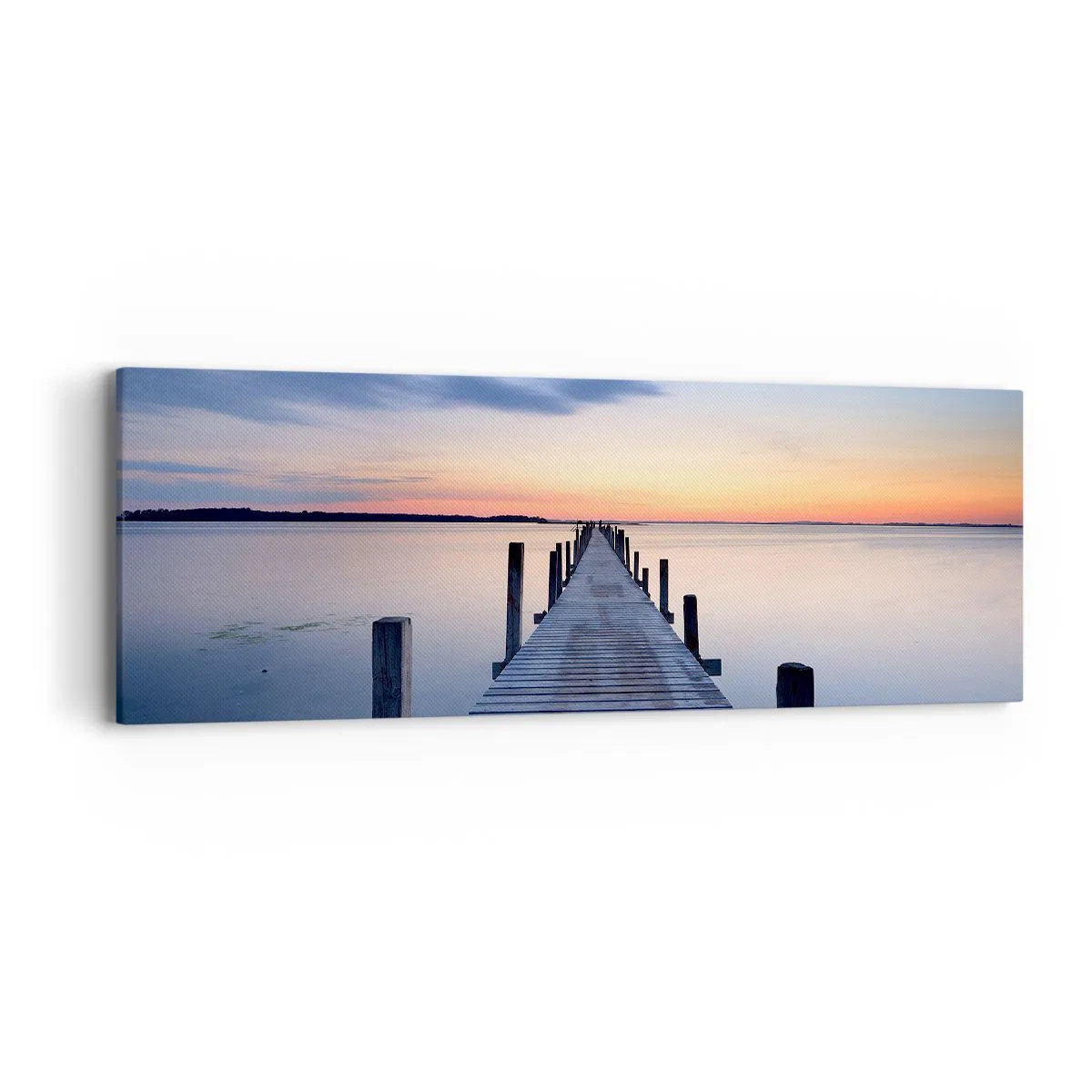 Impression sur toile - Image sur toile - Le calme d'un crépuscule serein - 90x30 cm