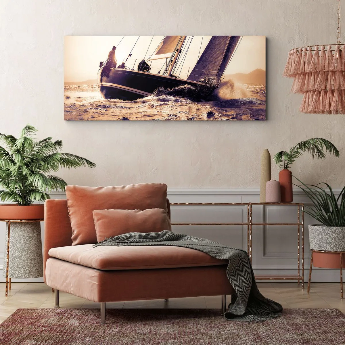 Impression sur toile - Image sur toile - Navigue, marin - 90x30 cm