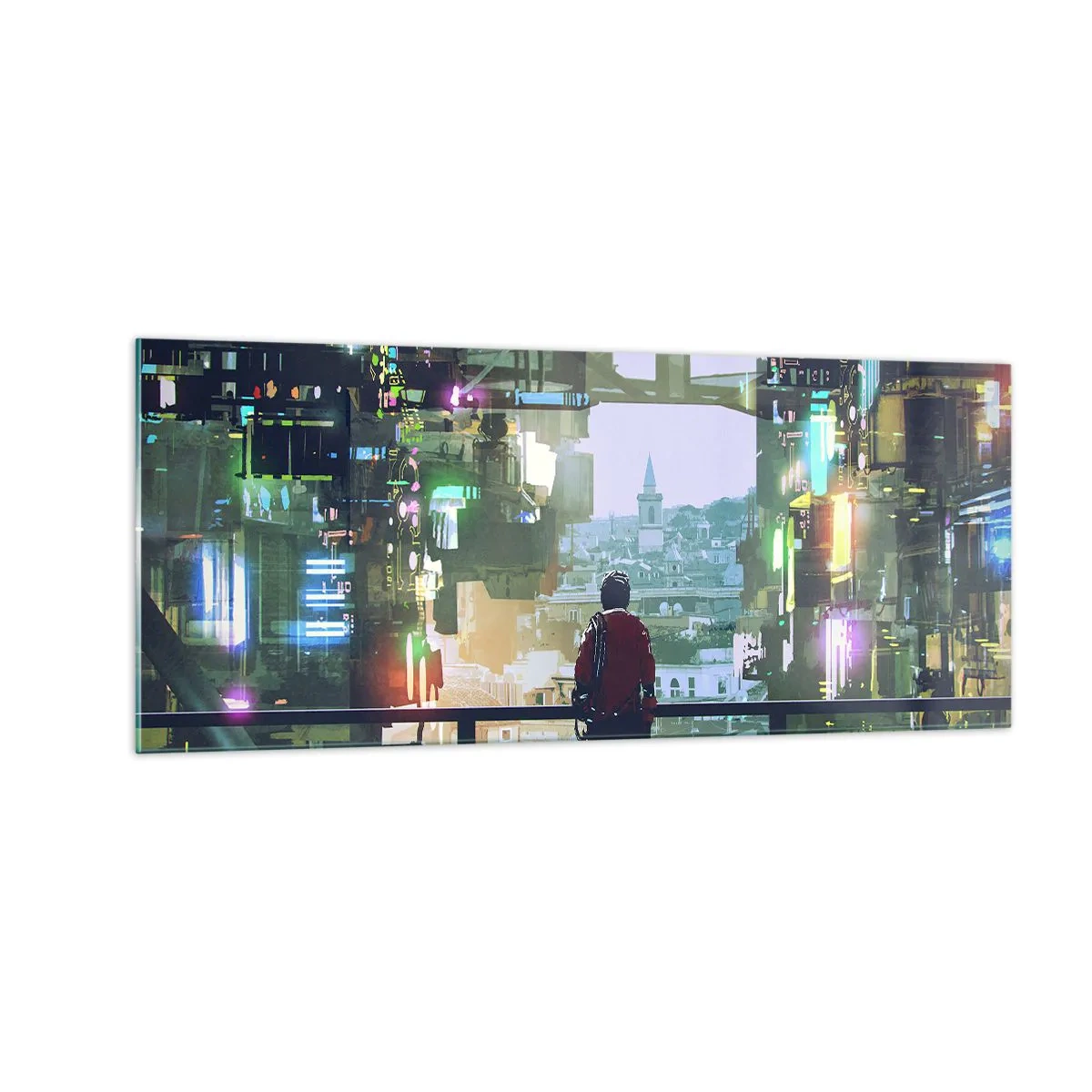 Impression sur verre - Image sur verre - Deux mondes - 100x40 cm