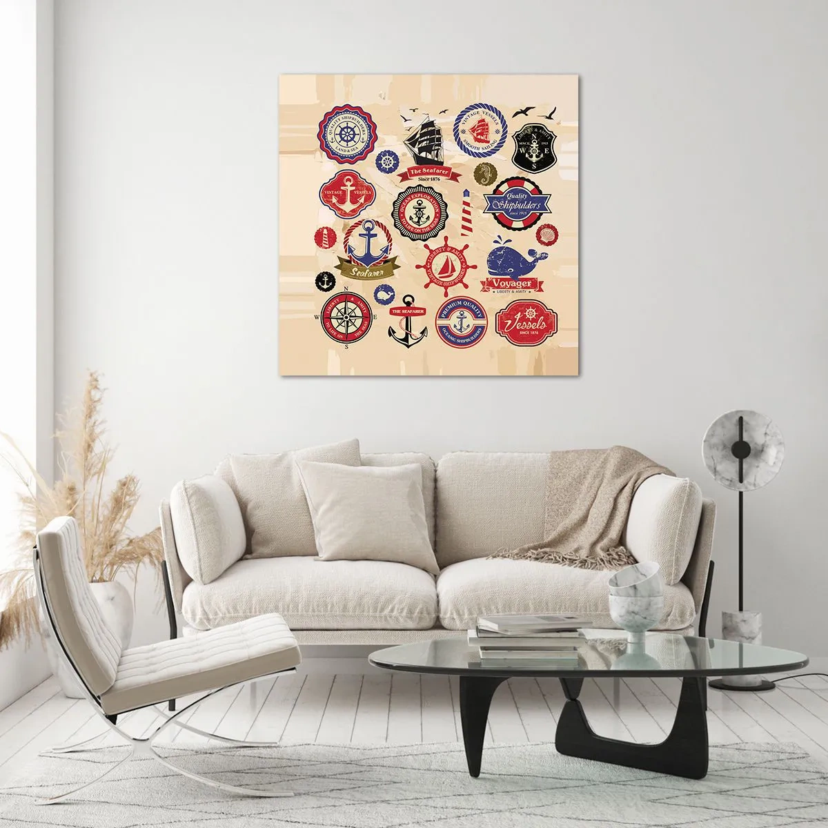 Impression sur verre - Image sur verre - La fraternité de la voile - 40x40 cm