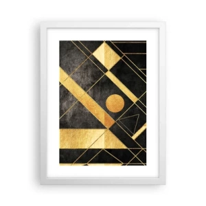 Affiche dans un cadre blanc - Poster - Soleil du désert - 30x40 cm