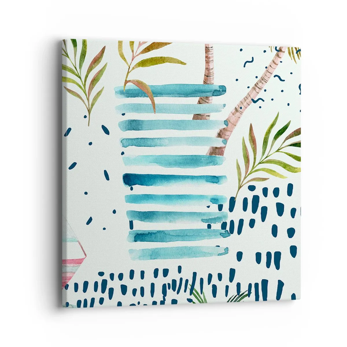 Impression sur toile - Image sur toile - Des vacances sous les palmiers - 40x40 cm