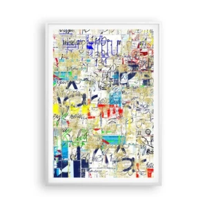 Affiche dans un cadre blanc - Poster - Ca fait juste plaisir aux yeux - 70x100 cm