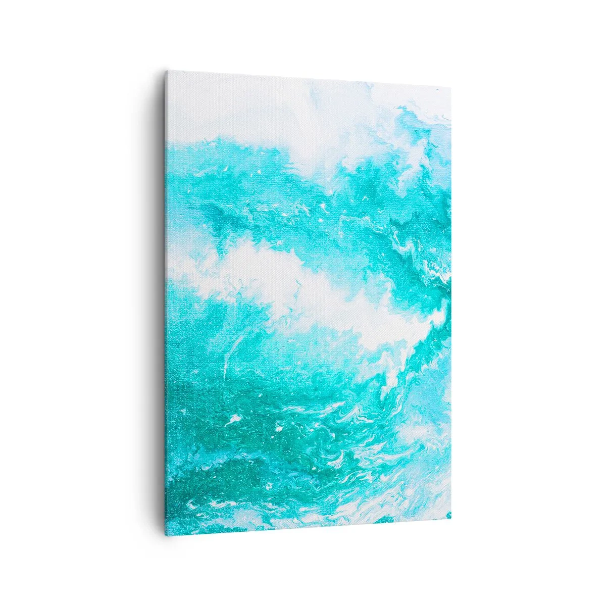 Impression sur toile - Image sur toile - Tourbillon abstrait dans les tons de bleu - 70x100cm - Au coeur de l'élément - Décoration murale moderne pour le salon et la chambre ARTTOR