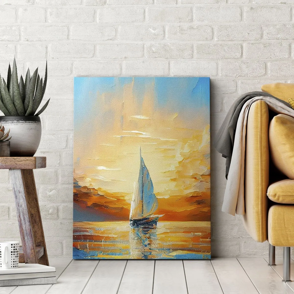 Impression sur toile - Image sur toile - Expédition en or - 55x100 cm