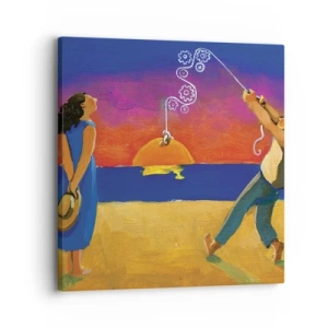 Impression sur toile - Image sur toile - Plus qu'une étoile dans le ciel - 30x30 cm