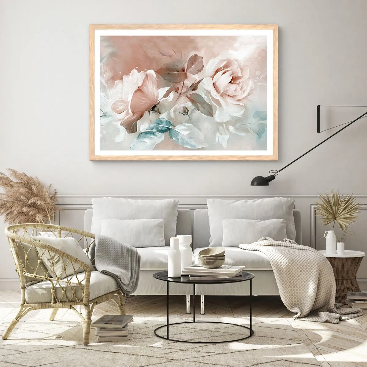 Affiche dans un chêne clair - Poster - L'esprit du romantisme - 50x40 cm