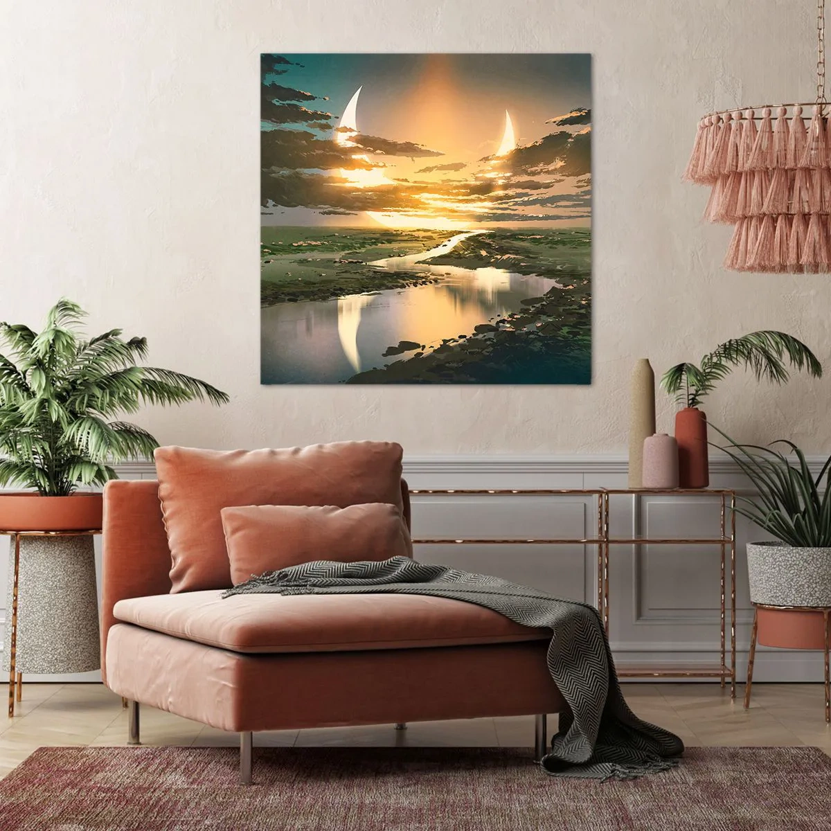 Impression sur toile - Image sur toile - Quelque part dans une galaxie lointaine, très lointaine - 60x60 cm