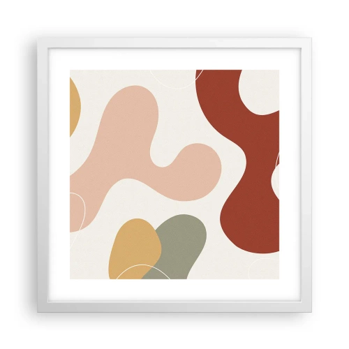 Affiche dans un cadre blanc - Poster - Entrelac - 40x40 cm