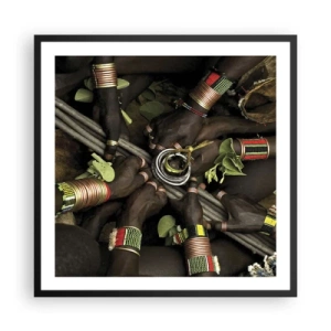 Affiche dans un cadre noir - Poster - Nous sommes ensemble - 60x60 cm