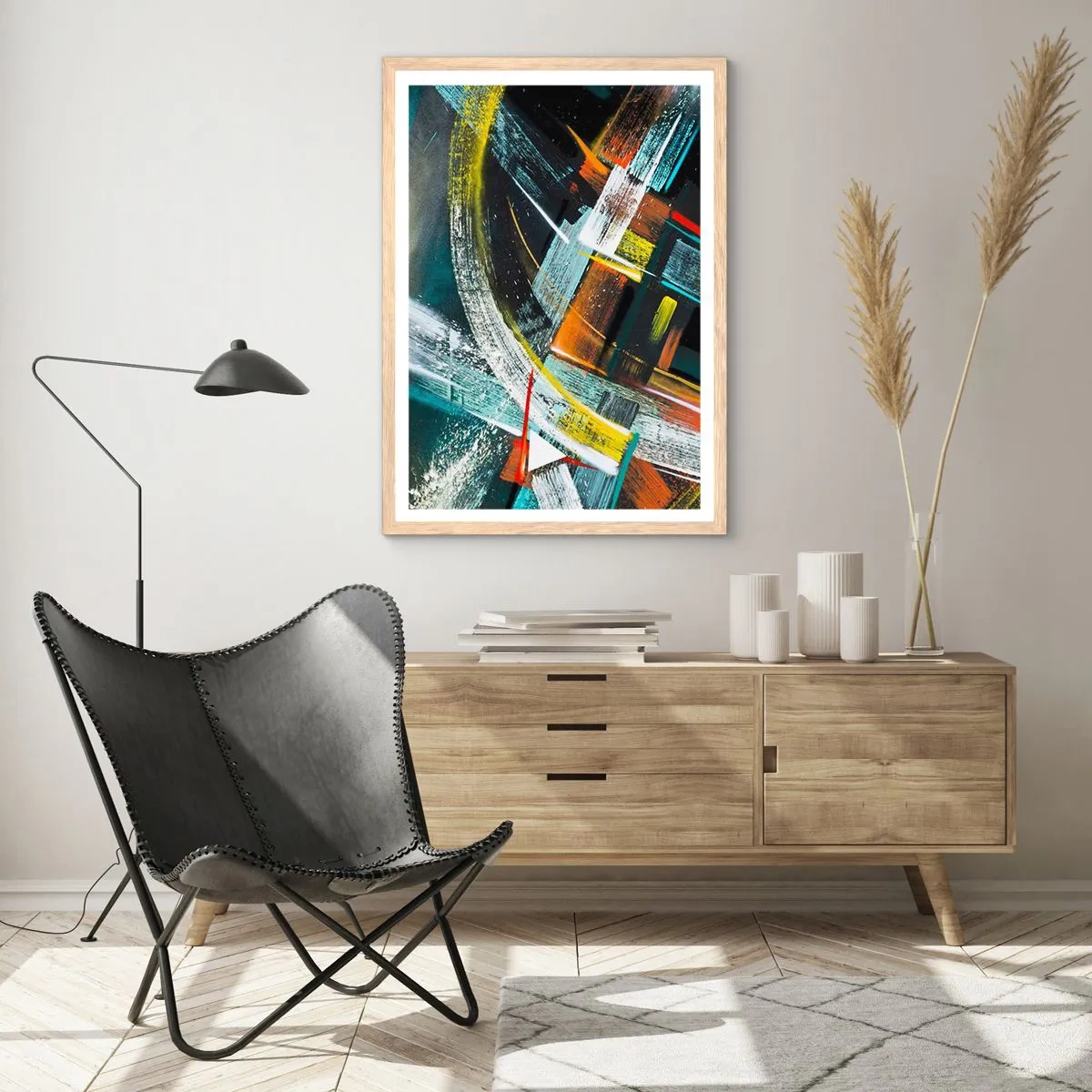 Affiche dans un chêne clair - Poster - L'énergie du mouvement - 30x40 cm