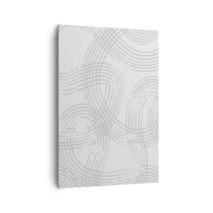 Impression sur toile - Image sur toile - Un motif subtil avec des lignes entrelacées dans des tons clairs - 70x100cm - Il n'y a pas de chemin droit - Décoration murale moderne pour le salon et la chambre ARTTOR