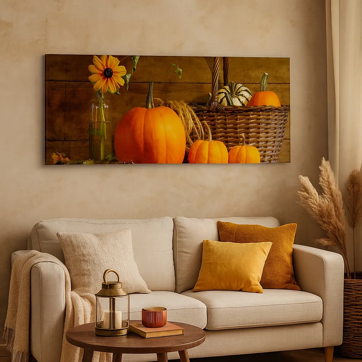 Impression sur toile - Image sur toile - Une composition rustique - cadeaux d'automne - 30x30 cm