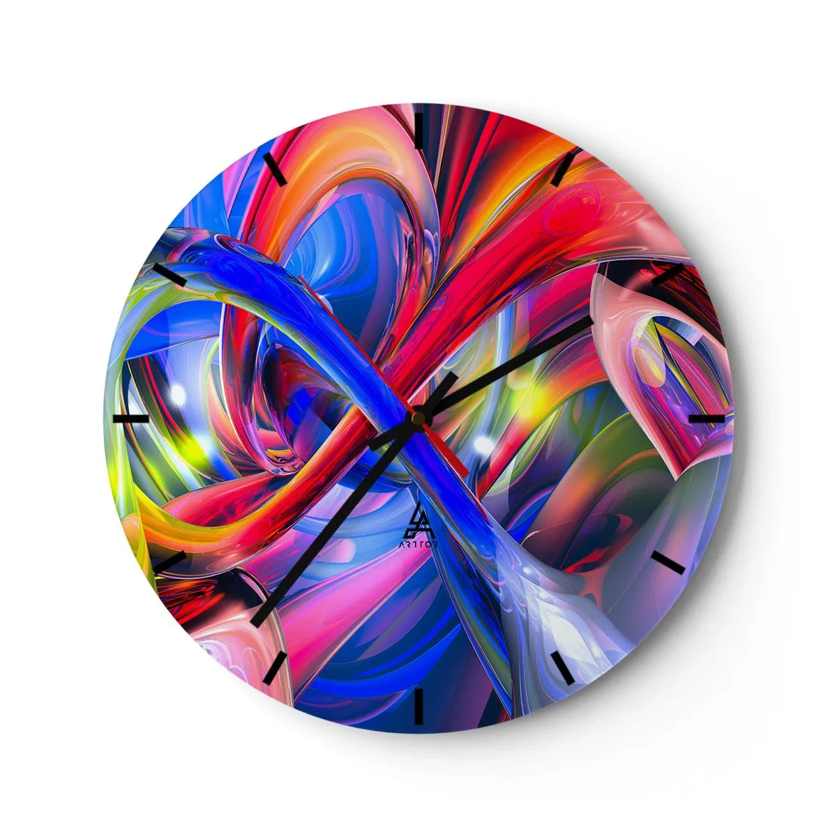 Horloge murale - Pendule murale - La danse des nuances - 40x40 cm