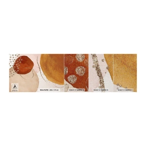 Échantillon de Papier Peint Premium Canvas - Rondeur et mouvement - Abstraction, Morceau, Modèle moderne - 100x30 cm