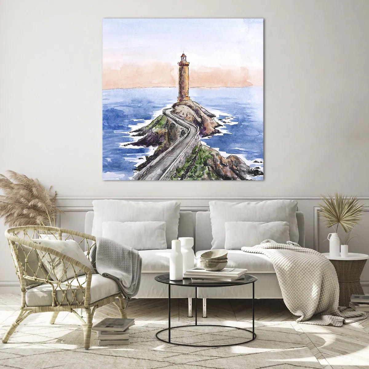 Impression sur verre - Image sur verre - Face à la mer - 60x60 cm