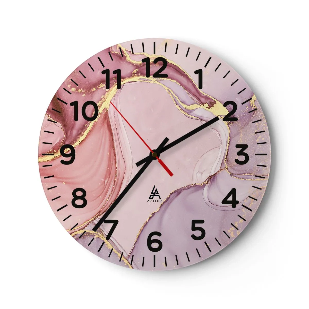 Horloge murale - Pendule murale - Caresse de couleurs - 30x30 cm