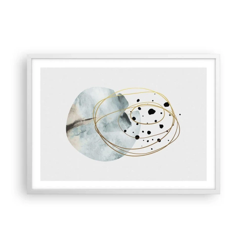 Affiche dans un cadre blanc - Poster - Emmêlement de l'espace - 70x50 cm