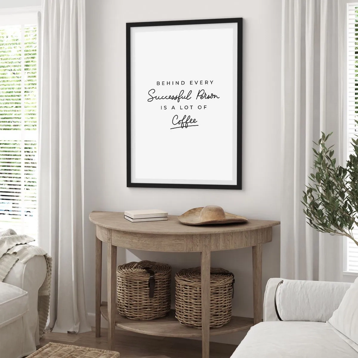 Affiche dans un cadre noir - Poster - Secret du succès - 70x100 cm