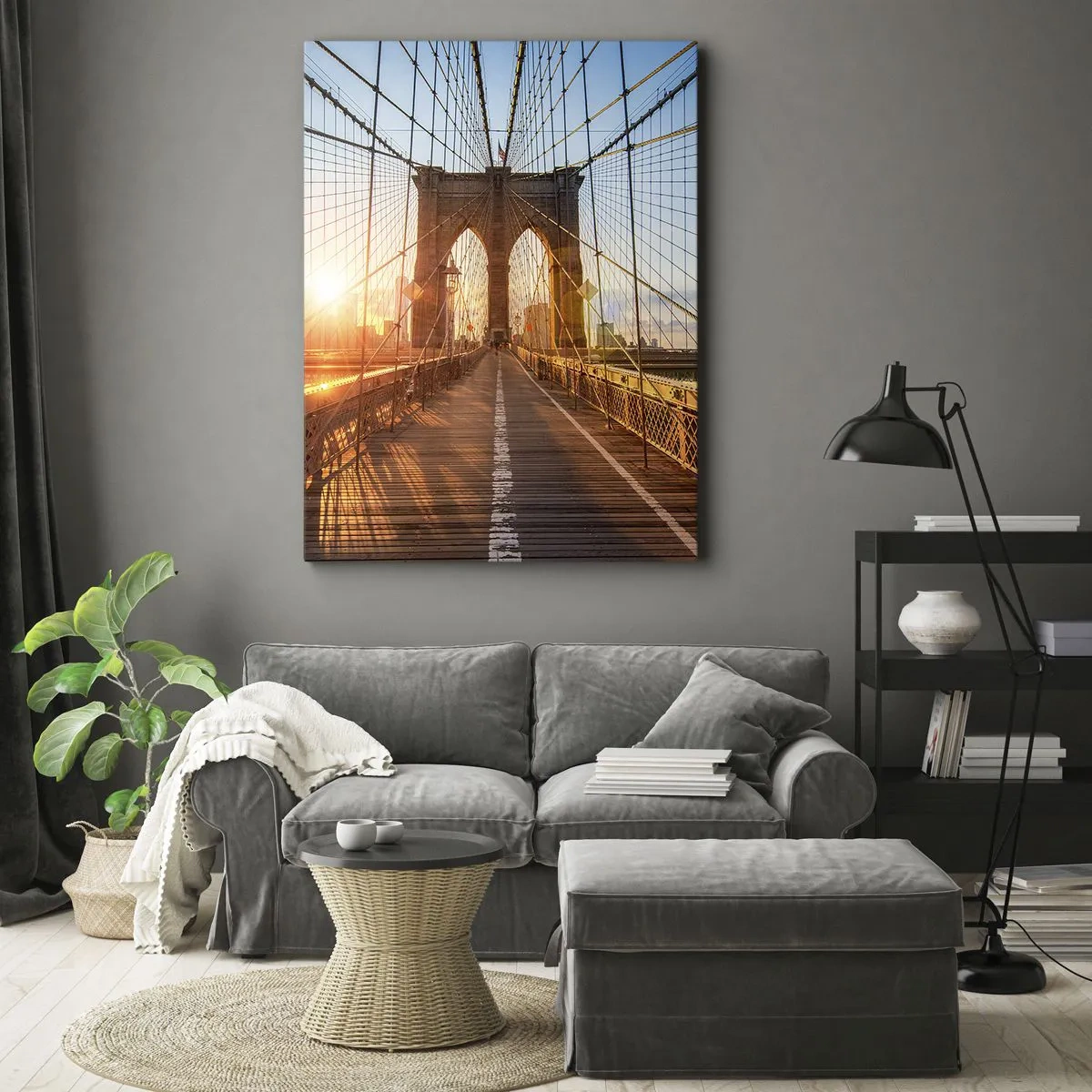 Impression sur toile - Image sur toile - Sur le pont d'or - 45x80 cm