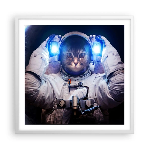 Affiche dans un cadre blanc - Poster - Houston, vous avez un problème - 60x60 cm