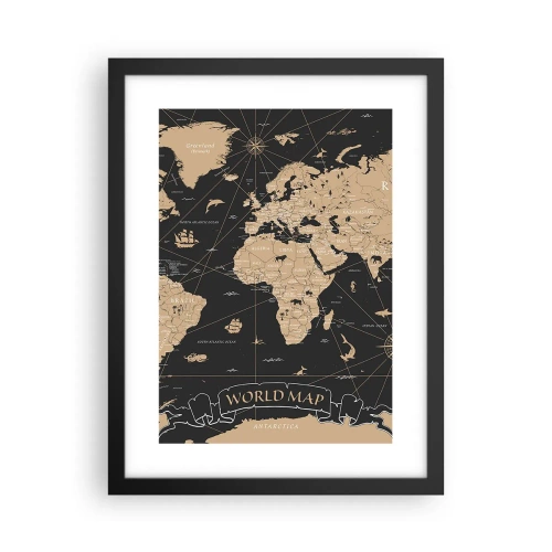 Affiche dans un cadre noir - Poster - Les limites de mon monde - 30x40 cm