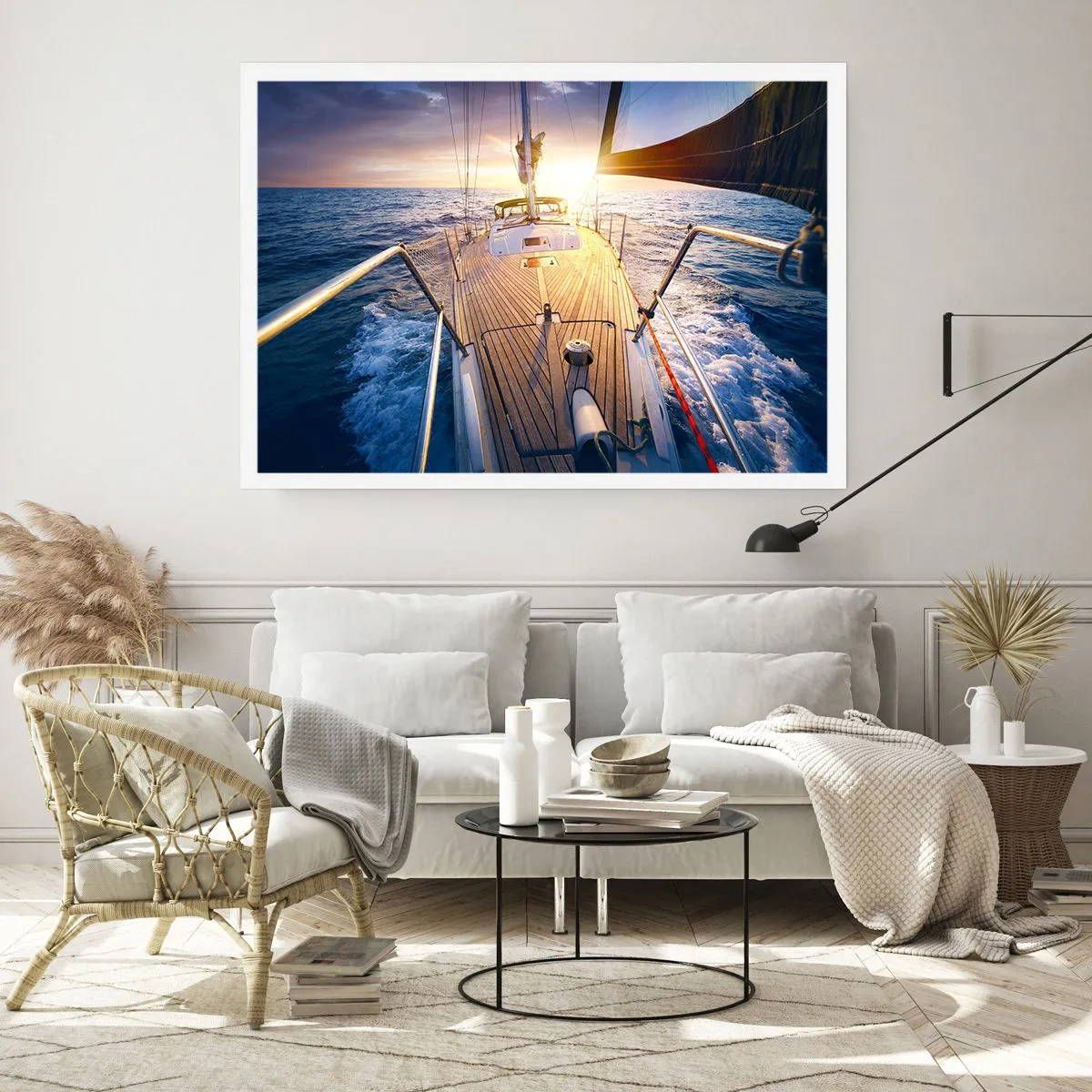 Affiche - Poster - Courir sur les vagues - 50x40 cm