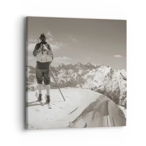 Impression sur toile - Image sur toile - Toutes les mêmes ces montagnes - 40x40 cm