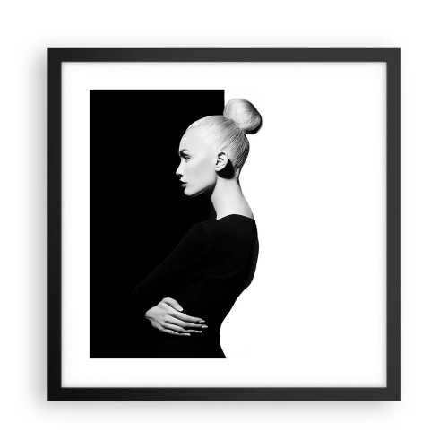 Affiche dans un cadre noir - Poster - Tout simplement une femme - 40x40 cm