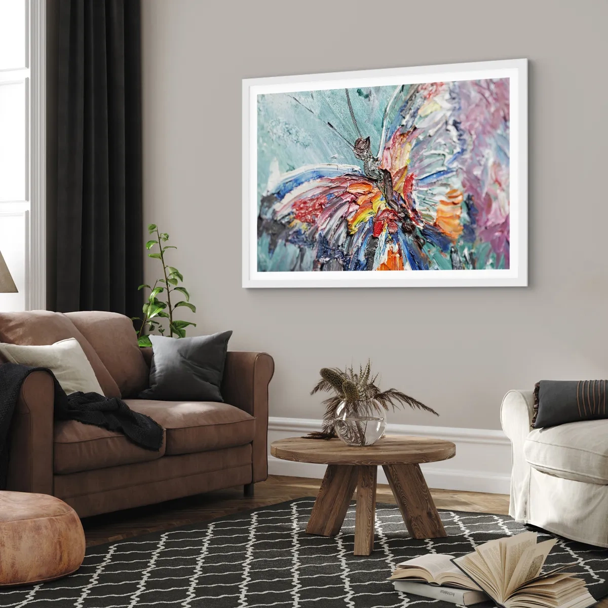 Affiche dans un cadre blanc - Poster - Peint par nature - 50x40 cm
