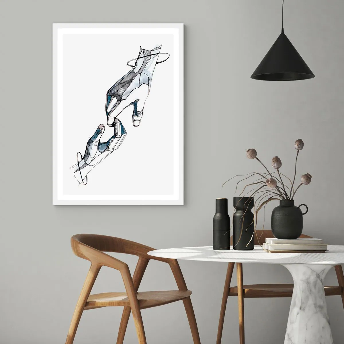 Affiche dans un cadre blanc - Poster - Un bon geste - 50x70 cm