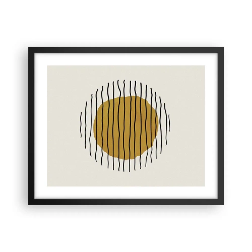 Affiche dans un cadre noir - Poster - Abstraction tremblante de chaleur - 50x40 cm