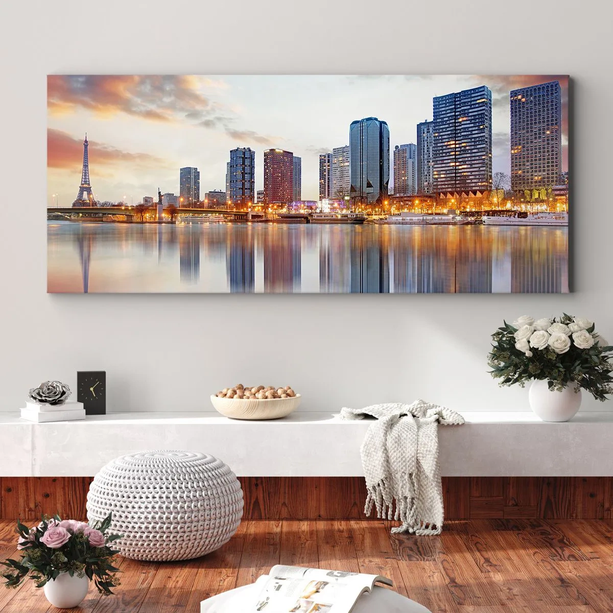 Impression sur toile - Image sur toile - La tranquillité monumentale de Paris - 90x30 cm